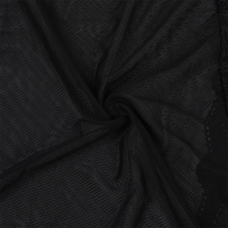 VESTAGLIA IN TESSUTO TRASPARENTE CON DETTAGLI IN PIZZO NERO L/XL - CHARME VIBE