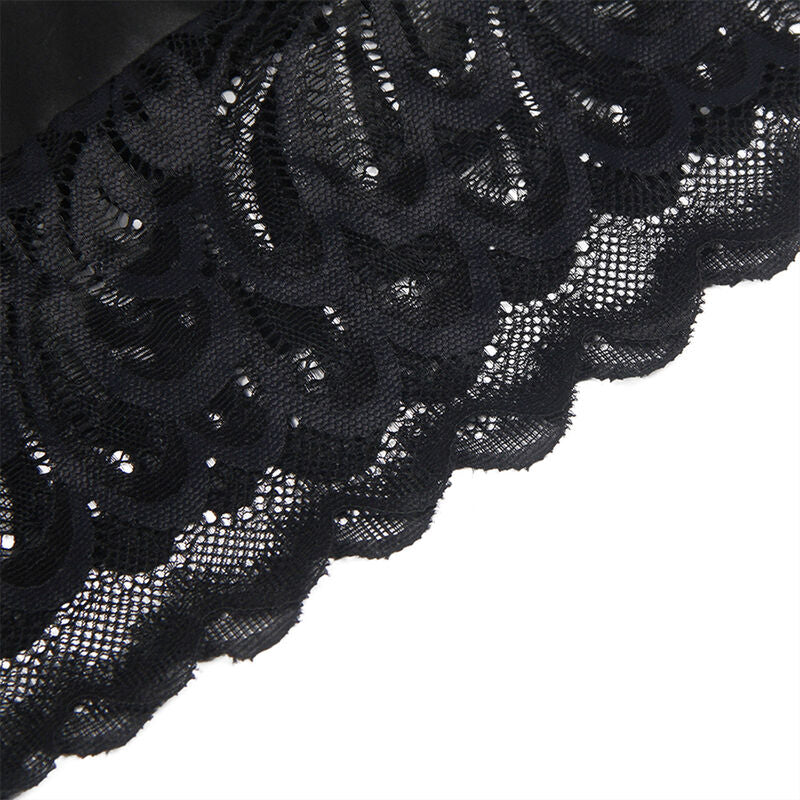 BABYDOLL CON PETTO STAMPA FLOREALE NERO L/XL - CHARME VIBE