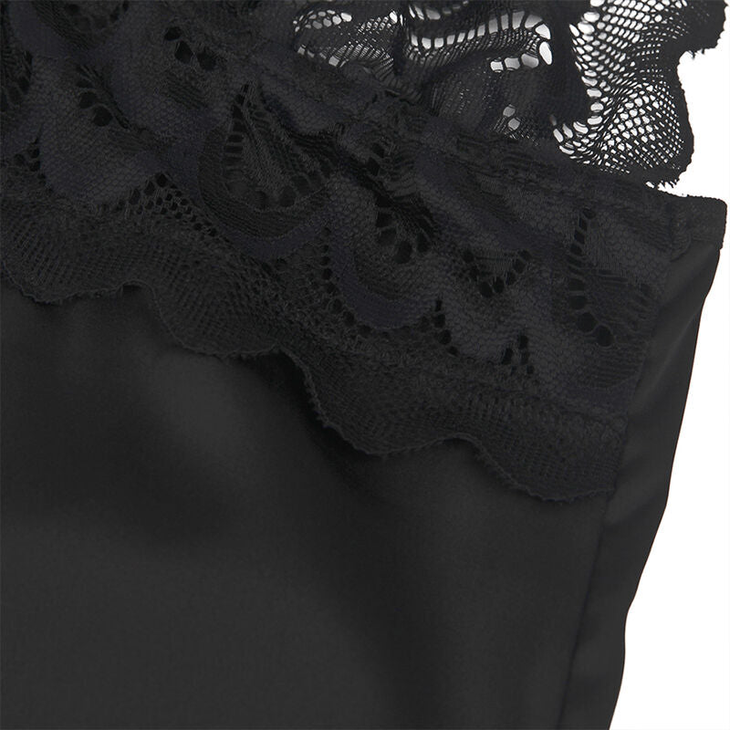 BABYDOLL CON PETTO STAMPA FLOREALE NERO S/M - CHARME VIBE