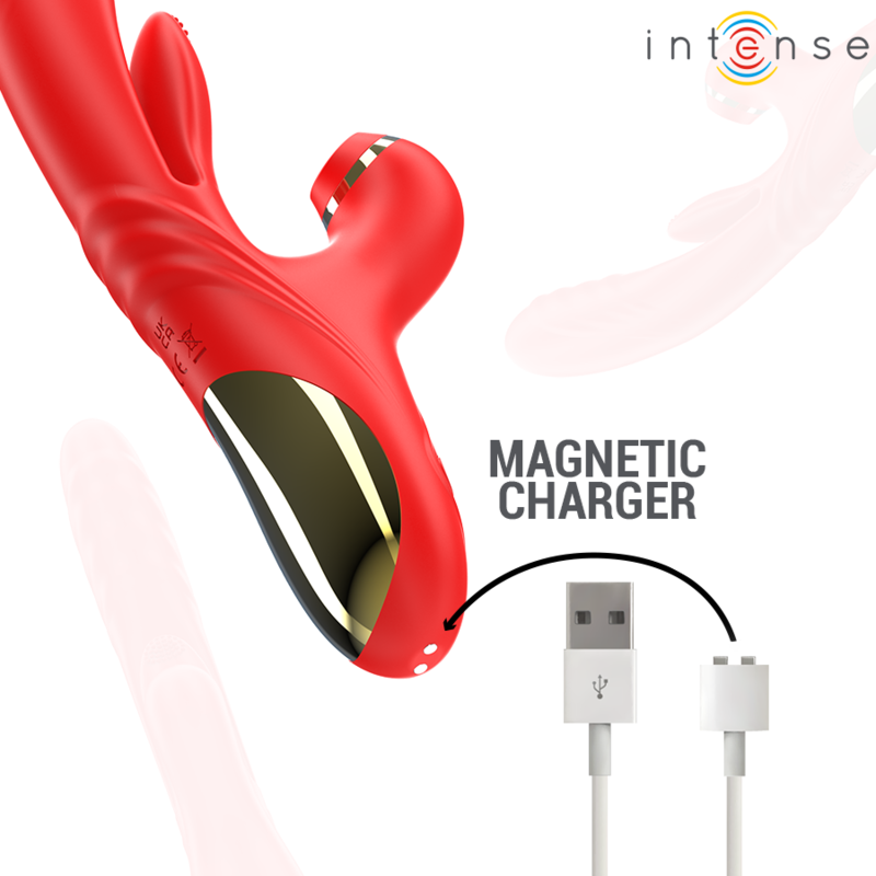 KAROL VIBRATORE MULTIFUNZIONE SPINTA & STIMOLAZIONE & ONDE STIMOLANTI ROSSO