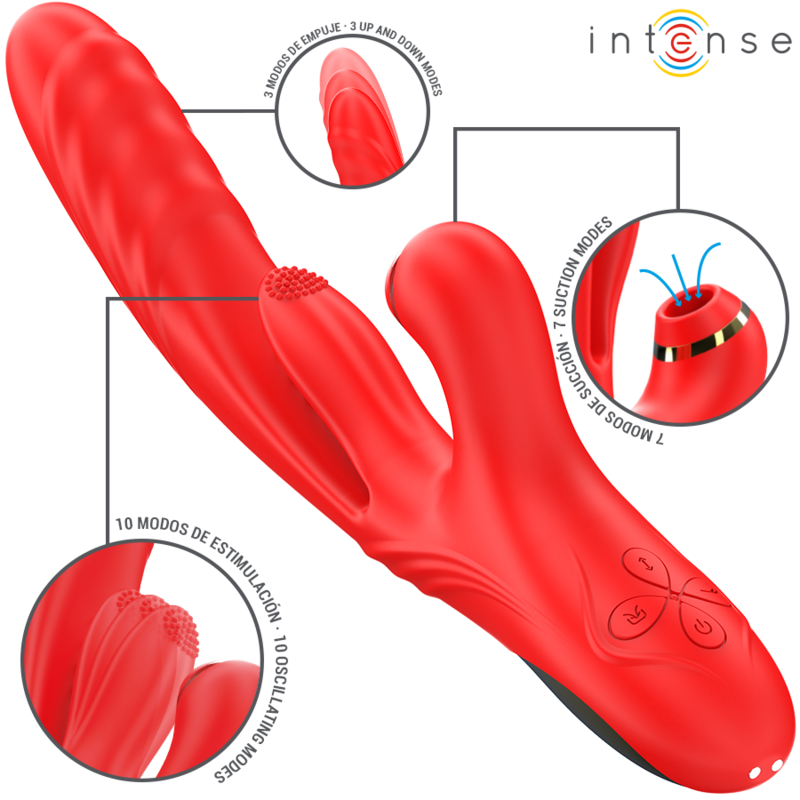 KAROL VIBRATORE MULTIFUNZIONE SPINTA & STIMOLAZIONE & ONDE STIMOLANTI ROSSO