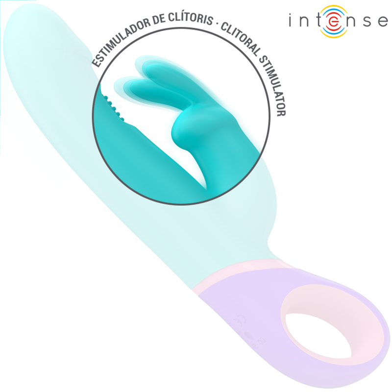 VIBRATORE RABBIT CON STIMOLATORE G-SPOT ROTANTE BLU