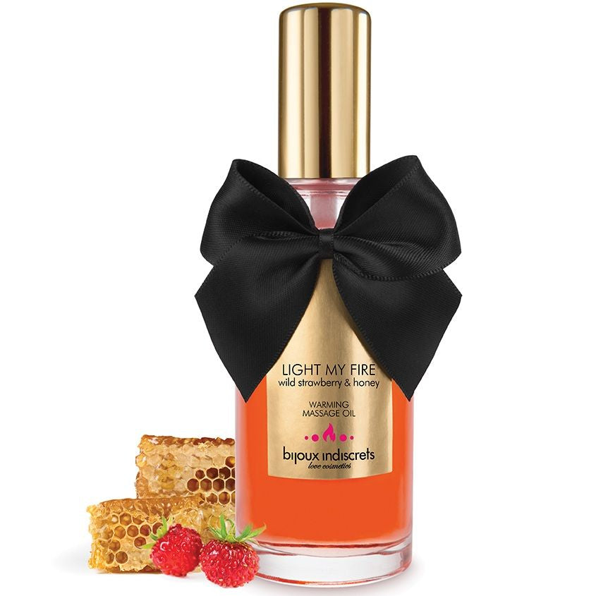 OLIO DA MASSAGGIO EFFETTO CALDO AROMA FRAGOLA - CHARME VIBE