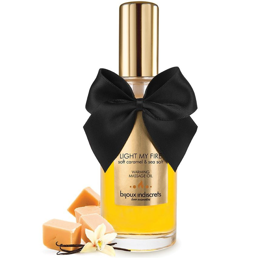OLIO DA MASSAGGIO EFFETTO CALDO AROMA CARAMELLO - CHARME VIBE