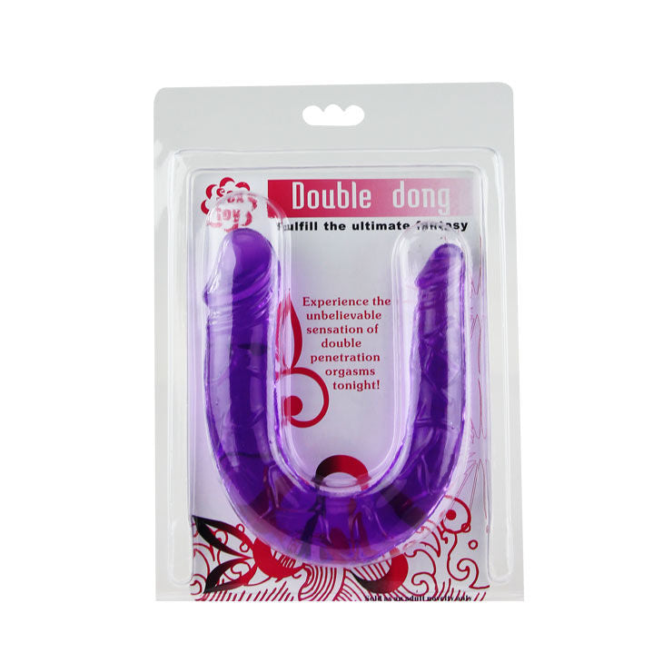 DOPPIO DILDO IN JELLY FLESSIBILE LILLA - CHARME VIBE