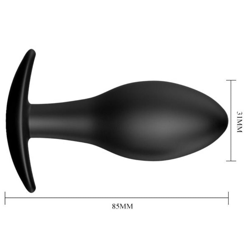PLUG ANALE ANCORANTE IN SILICONE 8.5 CM NERO - CHARME VIBE