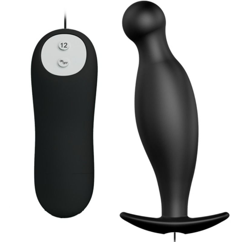 PLUG ANALE IN SILICONE 12 MODALIT DI VIBRAZIONE NERO - CHARME VIBE