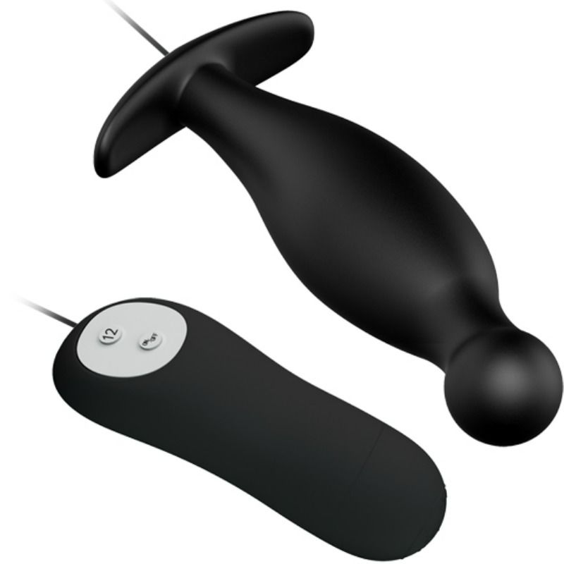 PLUG ANALE IN SILICONE 12 MODALIT DI VIBRAZIONE NERO - CHARME VIBE