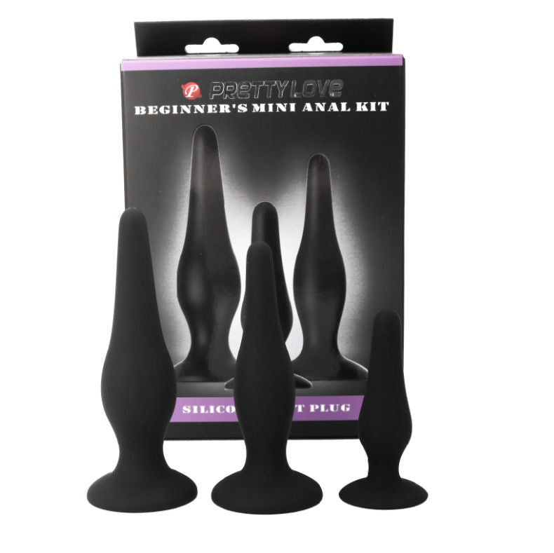 KIT DI INIZIAZIONE IN SILICONE CON TAPPI ANAL - CHARME VIBE