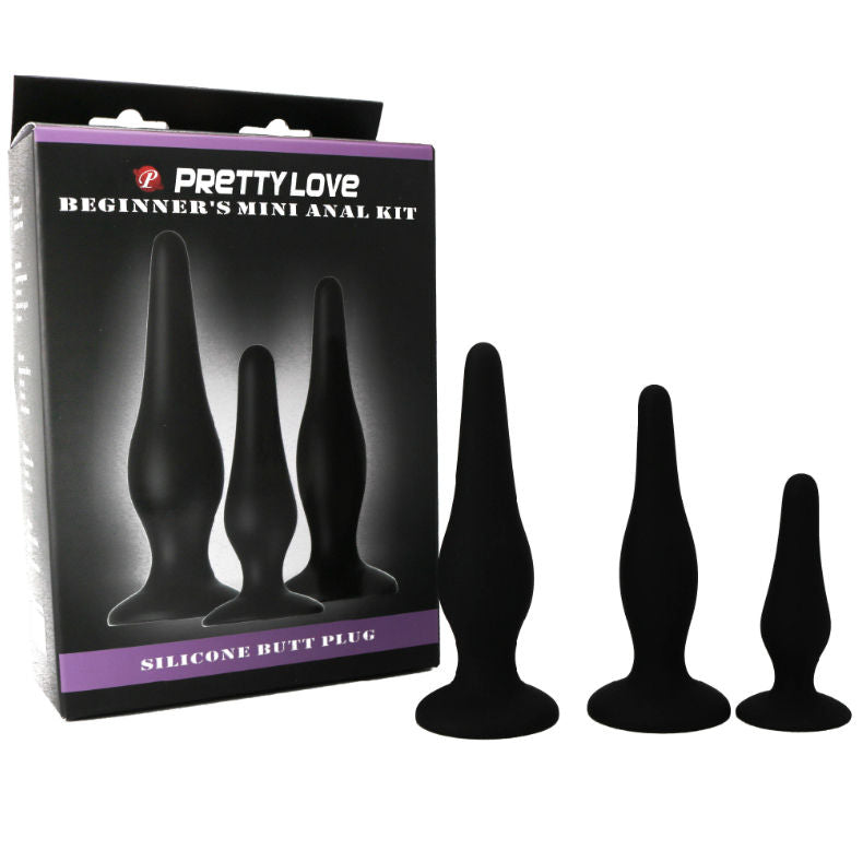 KIT DI INIZIAZIONE IN SILICONE CON TAPPI ANAL - CHARME VIBE