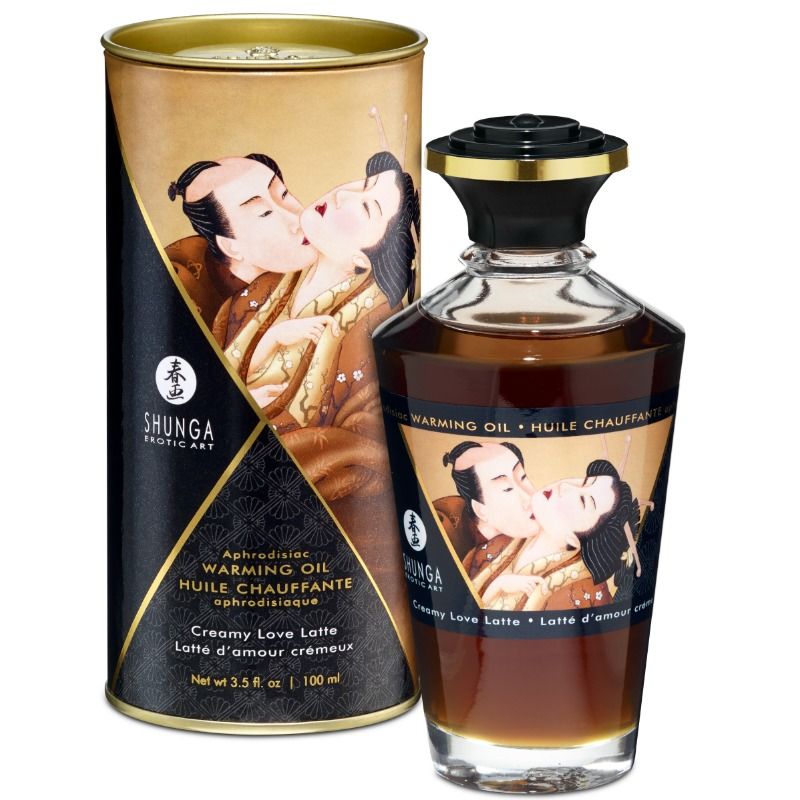 OLIO DA MASSAGGIO EFFETTO CALORE GUSTO CREAMY LOVE LATTE 100 ML - CHARME VIBE
