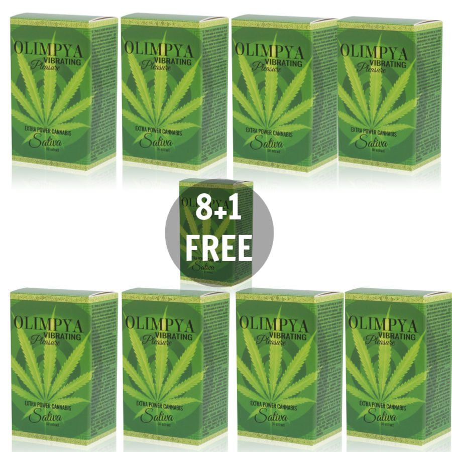 VIBRATING PLEASURE EXTRA SATIVA CANNABIS 8 + 1 IN OMAGGIO - CHARME VIBE
