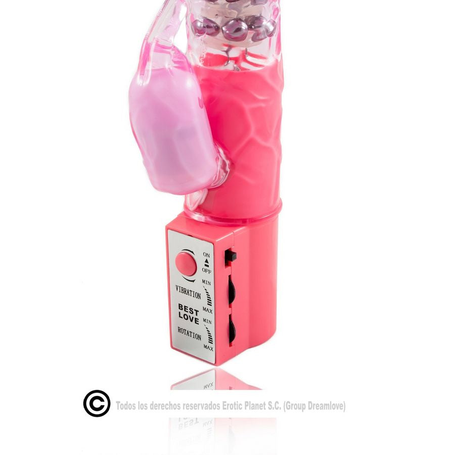 ROTATORE CONIGLIO ROSA CON SUPERSTIMOLATORE - CHARME VIBE
