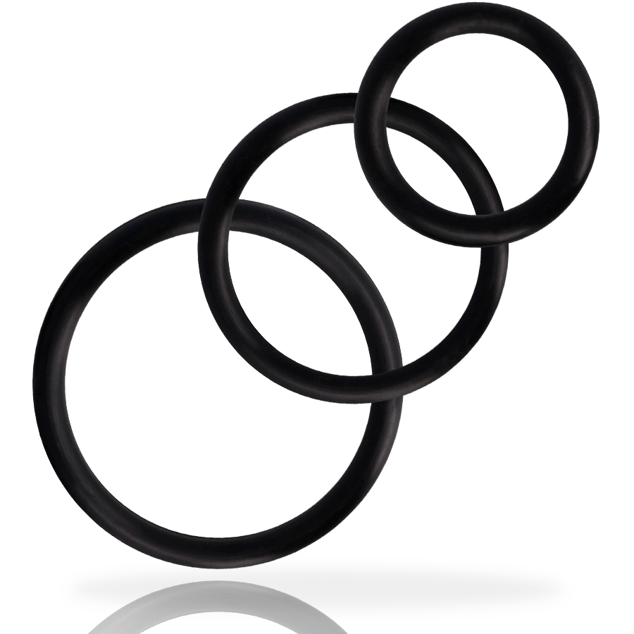 SET DI ANELLI PER PENE NERO - CHARME VIBE