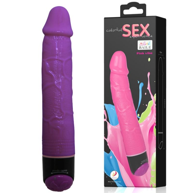 VIBRATORE REALISTICO SEX COLORATO LILLA 23 CM - CHARME VIBE