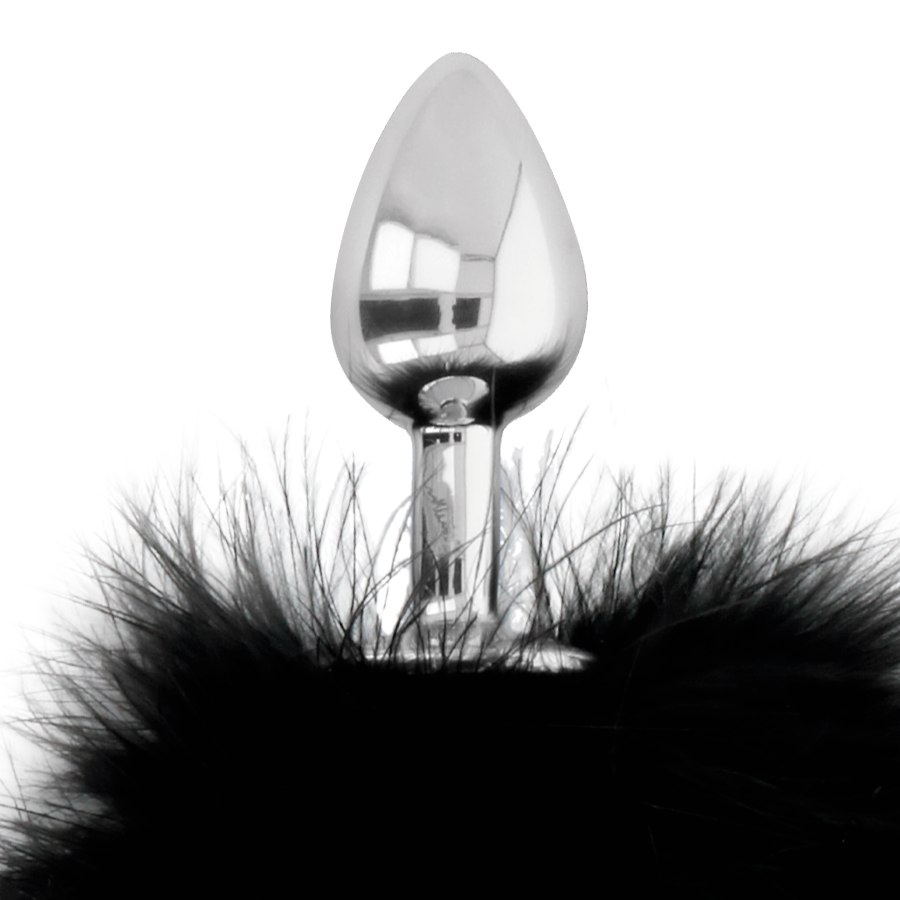BUTTPLUG ANALE EXTRA CON CODA NERA 7 CM - CHARME VIBE