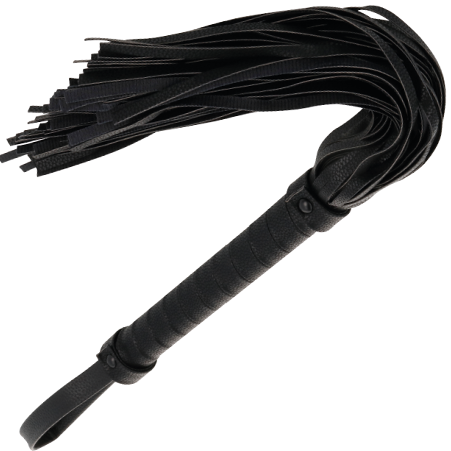 FRUSTA BONDAGE NERA 42CM IN PELLE - CHARME VIBE