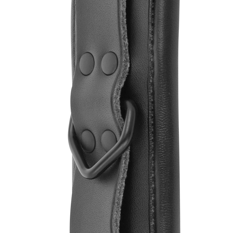 MANETTE REGOLABILI ALLA CAVIGLIA IN PELLE NERA - CHARME VIBE