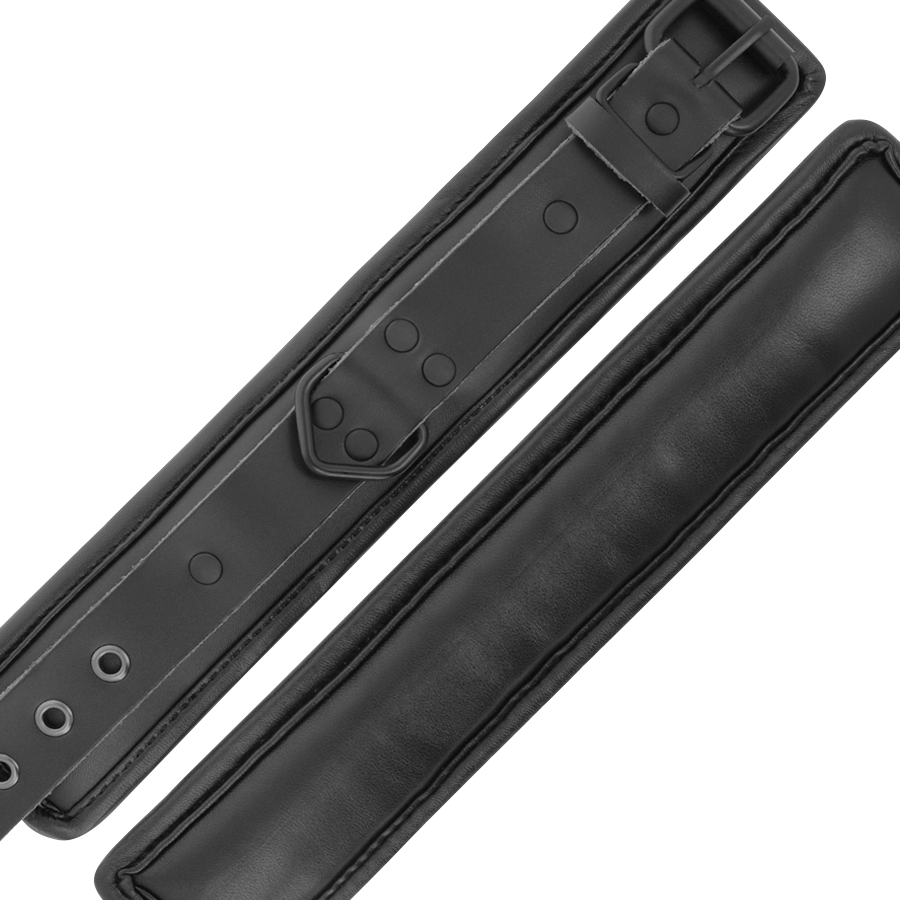 MANETTE REGOLABILI ALLA CAVIGLIA IN PELLE NERA - CHARME VIBE