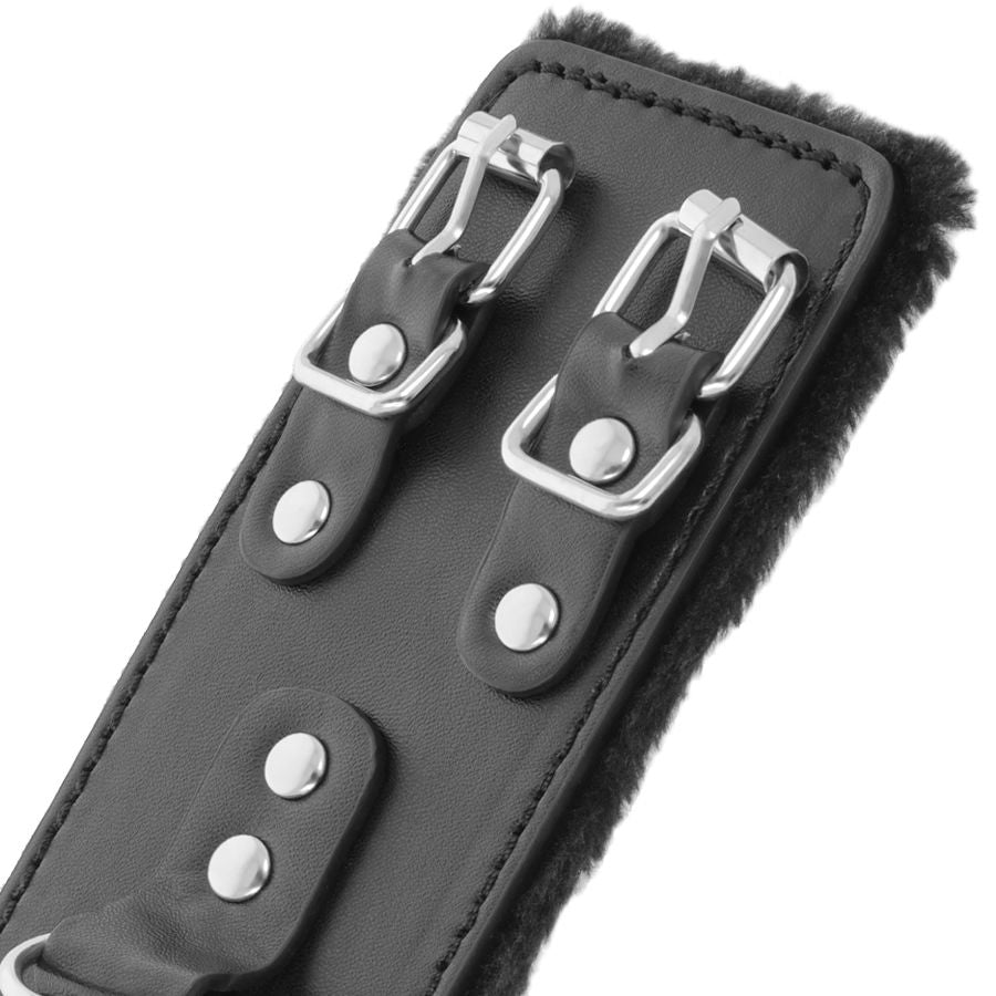 MANETTE NERE REGOLABILI IN PELLE CON FODERA - CHARME VIBE