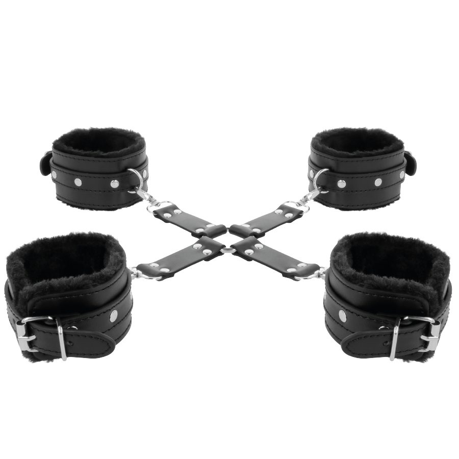 MANETTE IN PELLE PER PIEDI E MANI NERE - CHARME VIBE