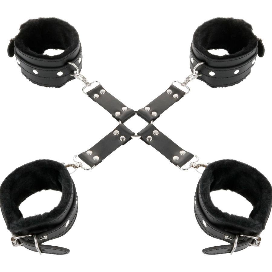MANETTE IN PELLE PER PIEDI E MANI NERE - CHARME VIBE