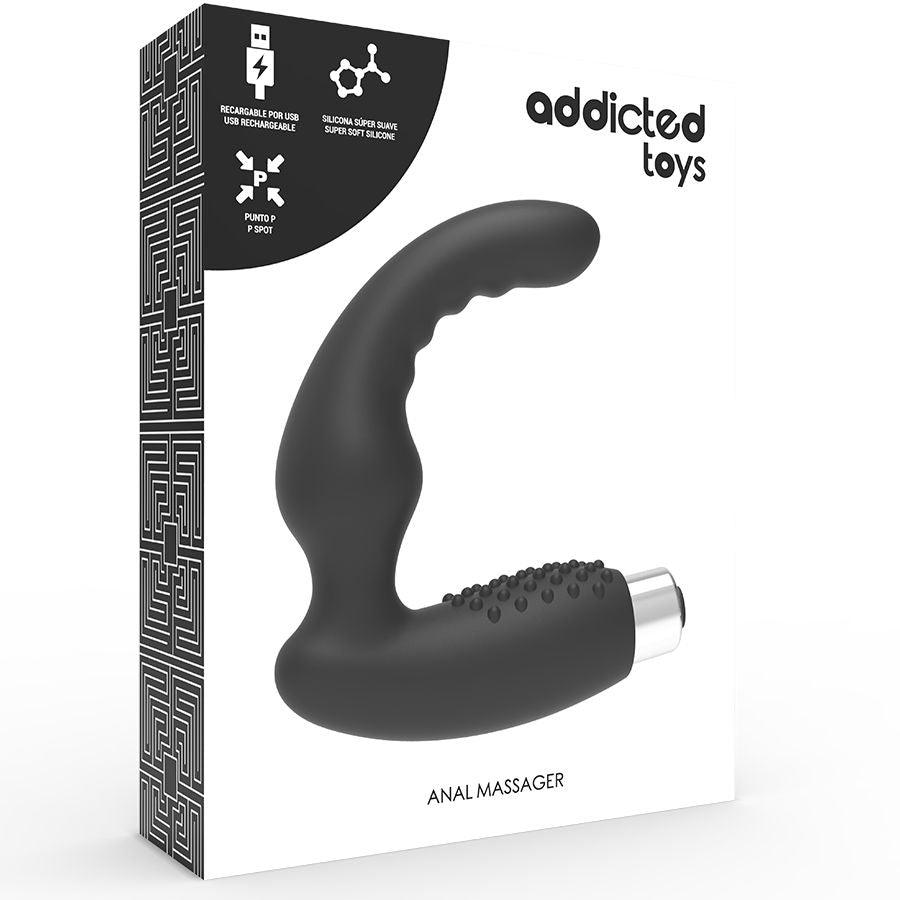 VIBRATORE PROSTATICO RICARICABILE MODELLO 2 - NERO - CHARME VIBE