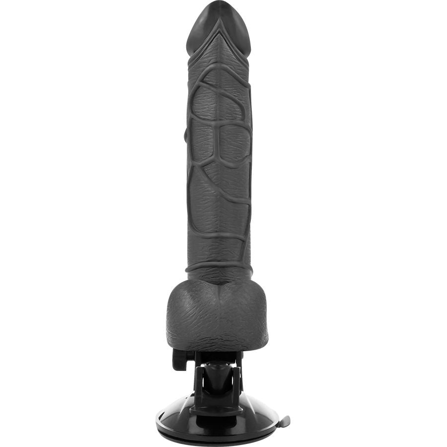 VIBRATORE REALISTICO TELECOMANDO NERO CON TESTICOLI 19.5 CM O 4 CM - CHARME VIBE