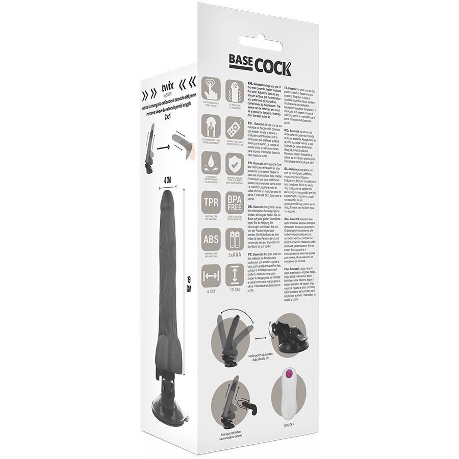 VIBRATORE REALISTICO TELECOMANDO NERO 19 CM O 4 CM - CHARME VIBE