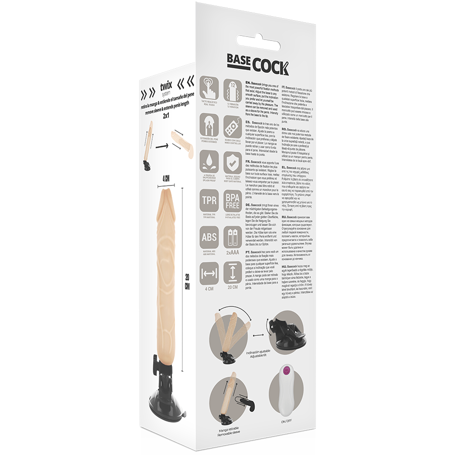 VIBRATORE REALISTICO TELECOMANDO FLESH 20 CM O 4 CM - CHARME VIBE