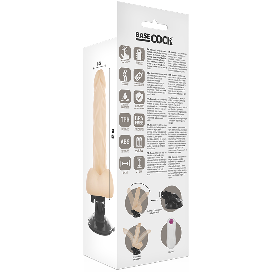 VIBRATORE ARTICOLABILE TELECOMANDO NATURALE 21 CM O 5 CM - CHARME VIBE