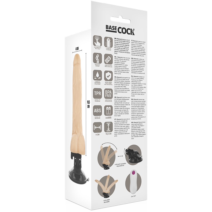 VIBRATORE ARTICOLABILE TELECOMANDO NATURALE 18.5 CM O 4 CM - CHARME VIBE