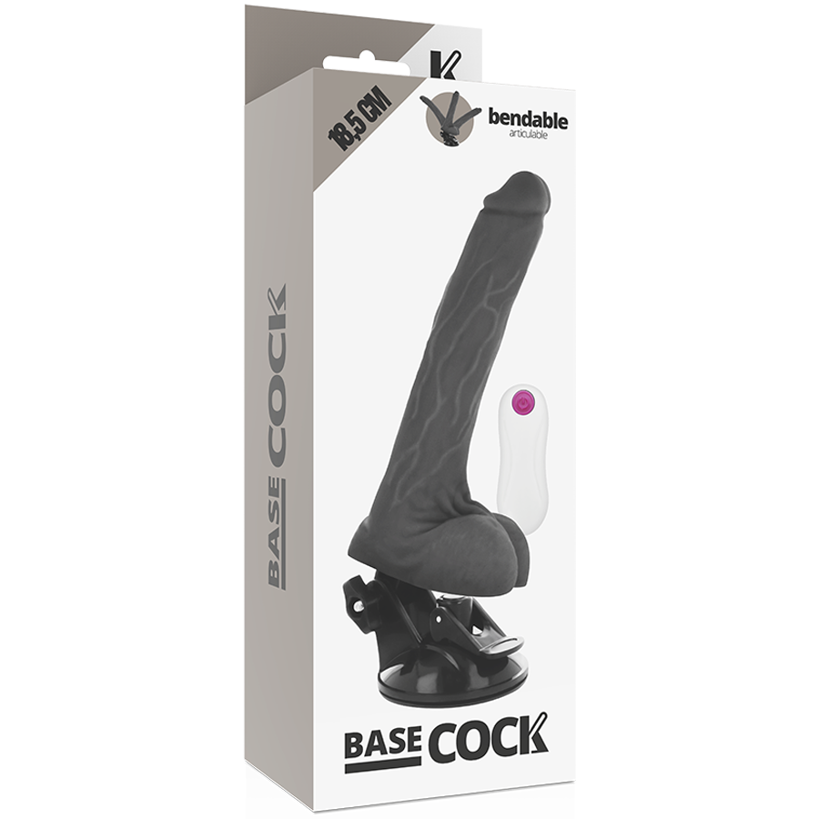 VIBRATORE ARTICOLABILE TELECOMANDO NERO 18.5 CM O 4 CM - CHARME VIBE