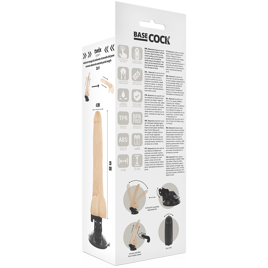 VIBRATORE TELECOMANDO NATURALE REALISTICO CON TESTICOLI 20 CM O 4 CM - CHARME VIBE