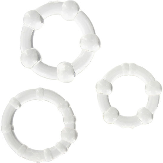 SET DI TRE ANELLI PER PENE TRASPARENTI - CHARME VIBE
