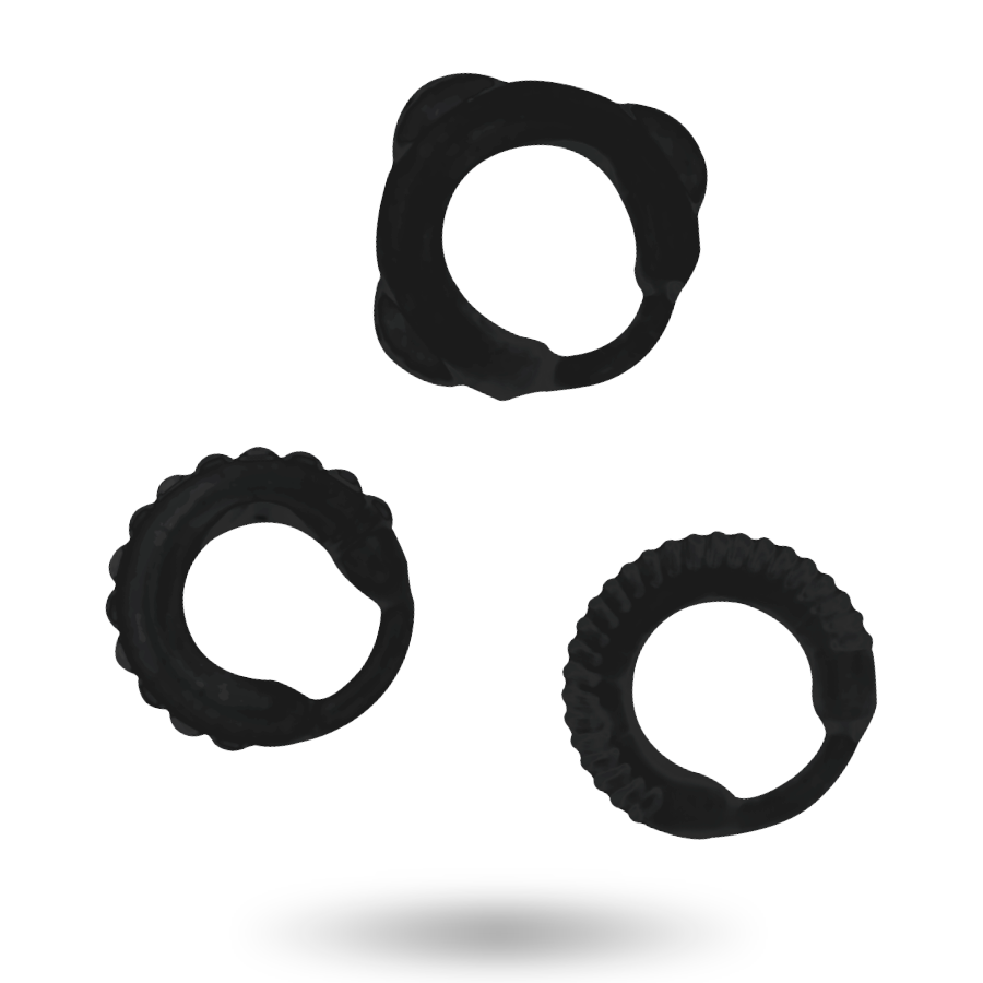 SET C-RING NERO - CHARME VIBE