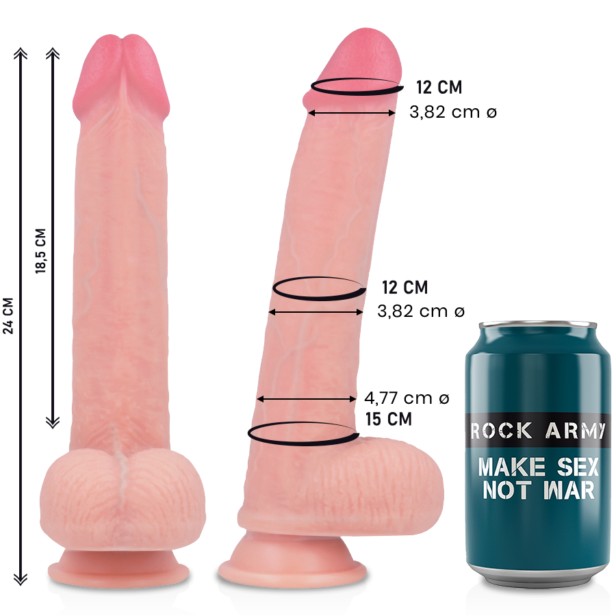 LIQUID SILICONE PREMIUM KINGCOBRA REALISTICO 24 CM O 4.77 CM - CHARME VIBE