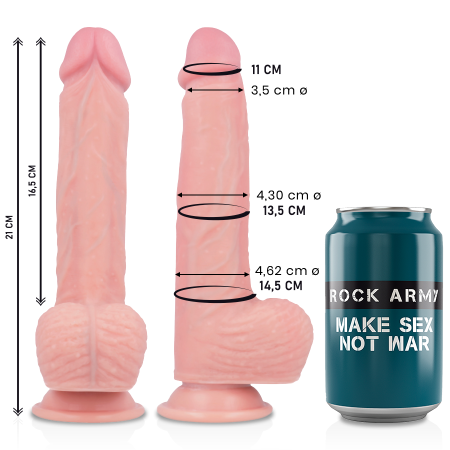 DILDO IN SILICONE LIQUIDO PREMIUM SPITFIRE 21 CM O 4.62 CM - CHARME VIBE