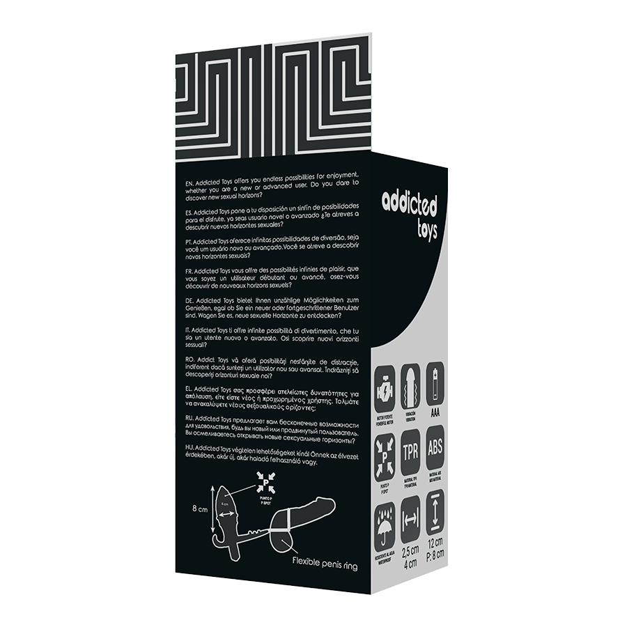 PLUG ANALE CON DOPPIO ANELLO NERO - CHARME VIBE
