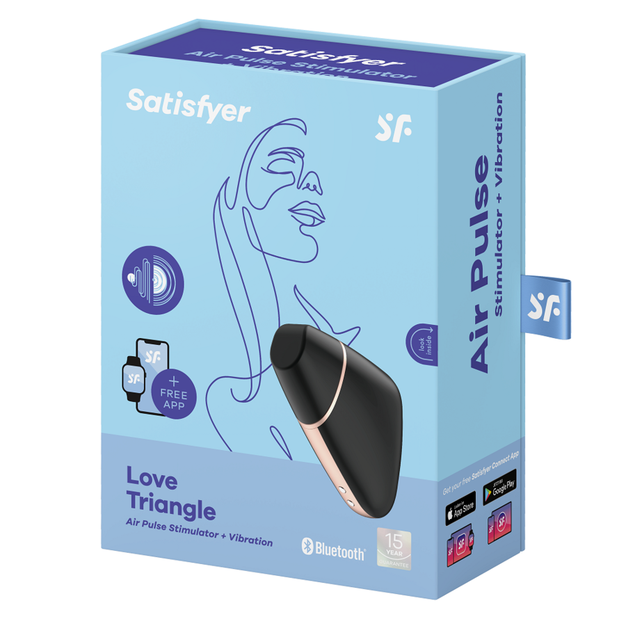 STIMOLATORE E VIBRATORE TRIANGOLO LOVE NERO - CHARME VIBE
