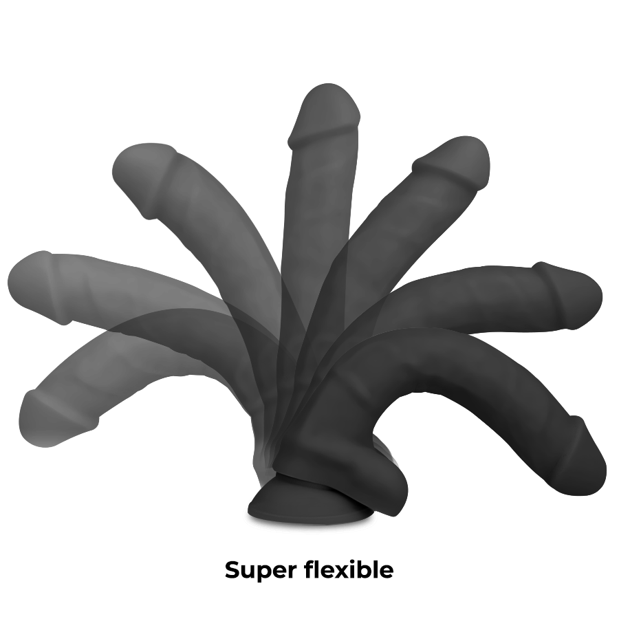 COCKSIL IN SILICONE DENSIT ARTICOLABILE NERO 18 CM - CHARME VIBE