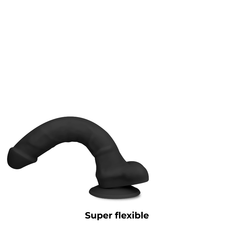 COCKSIL IN SILICONE DENSIT ARTICOLABILE NERO 18 CM - CHARME VIBE