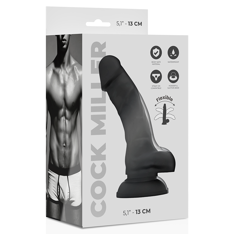 COCKSIL ARTICOLABILE IN SILICONE DENSIT NERO 13 CM - CHARME VIBE