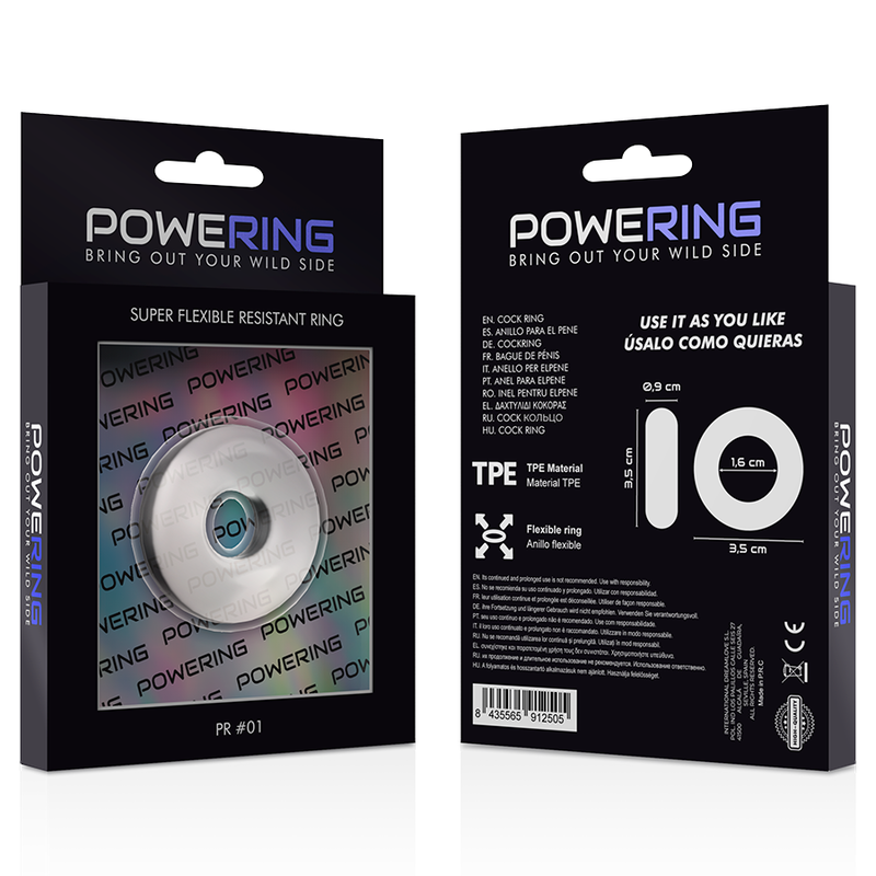 ANELLO PER PENE SUPER FLESSIBILE E RESISTENTE 3,5 CM TRASPARENTE - CHARME VIBE