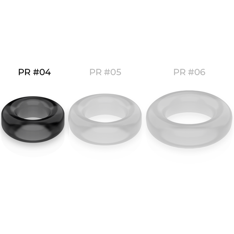 ANELLO PER PENE SUPER FLESSIBILE E RESISTENTE 3,8 CM PR04 NERO - CHARME VIBE