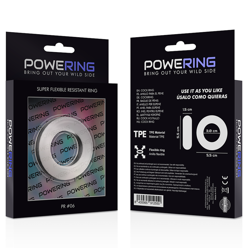ANELLO PER PENE SUPER FLESSIBILE E RESISTENTE 5CM PR03 TRASPARENTE - CHARME VIBE
