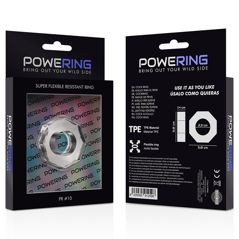 ANELLO PER PENE SUPER FLESSIBILE E RESISTENTE 5CM PR10 TRASPARENTE - CHARME VIBE