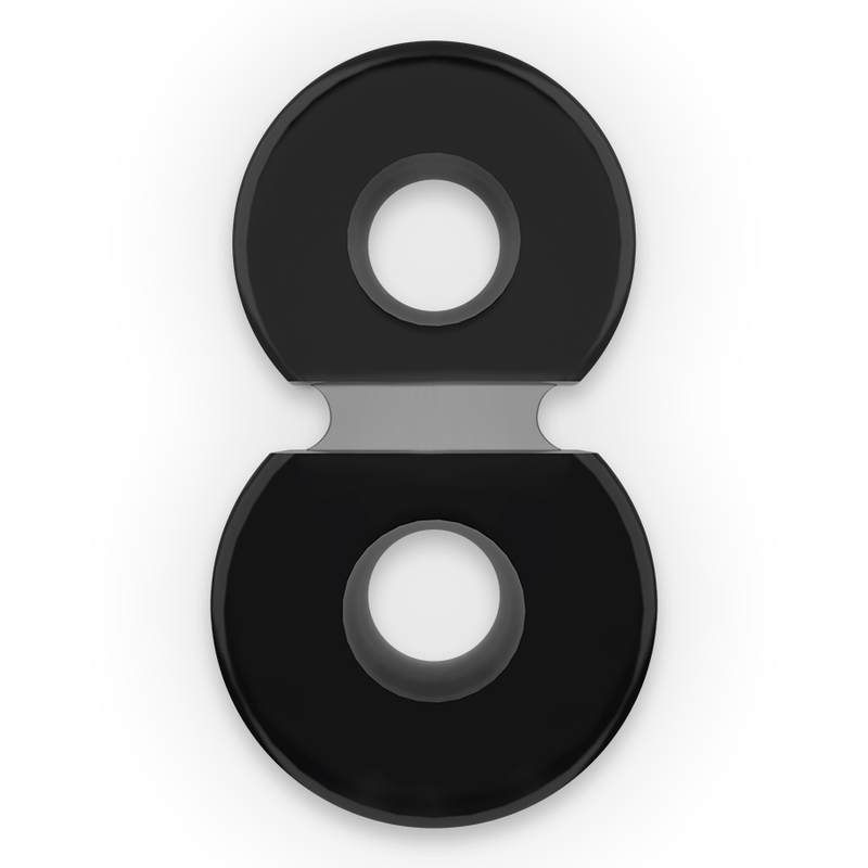 ANELLO PER DOPPIO PENE SUPER FLESSIBILE E RESISTENTE PR09 NERO - CHARME VIBE