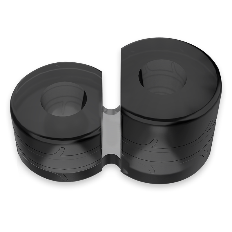 ANELLO PER DOPPIO PENE SUPER FLESSIBILE E RESISTENTE PR09 NERO - CHARME VIBE