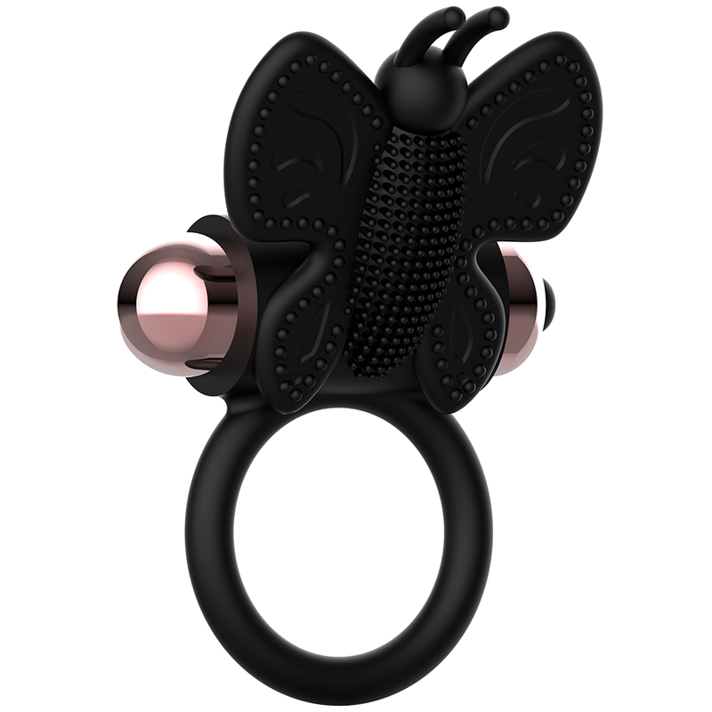 ANELLO PENE FARFALLA CON VIBRATORE NERO/ORO - CHARME VIBE